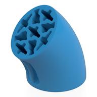 Lego Brick Round 3 x 3 D. Tube with 45° Elbow and Axle Holes (Crossholes) at Each End / Dark Azure