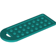 Lego Bag Tag with 3 x 8 Studs / Dark Turquoise
