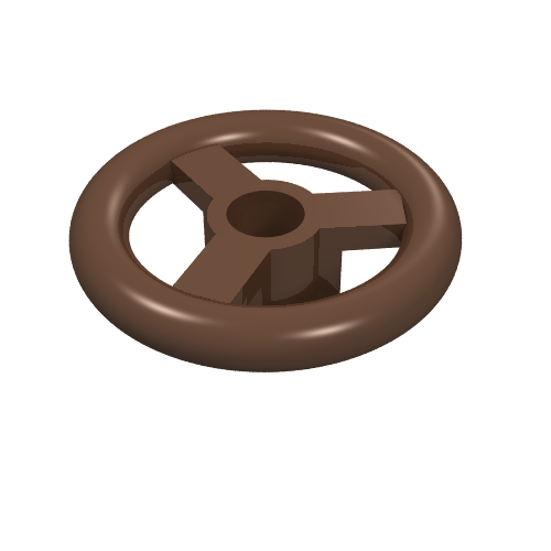 Lego Steering Wheel Small, 2 x 2 / Brown