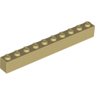 Lego Brick 1 x 10 / Tan
