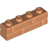 Lego Brick Special 1 x 4 with Masonry Brick Profile / Nougat