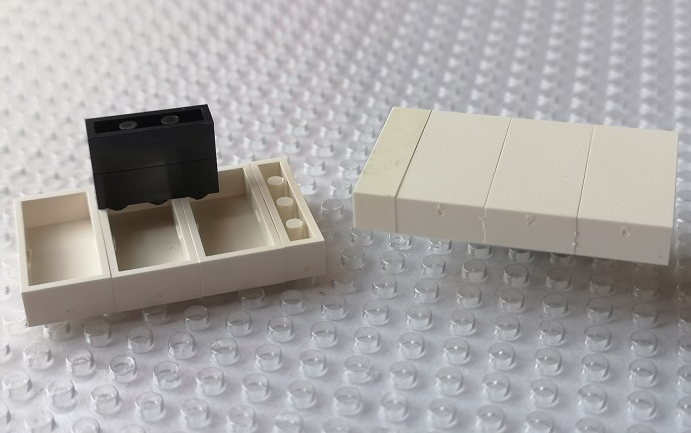 Lego Modulex Furniture Desk Large 4 x 7 x 3