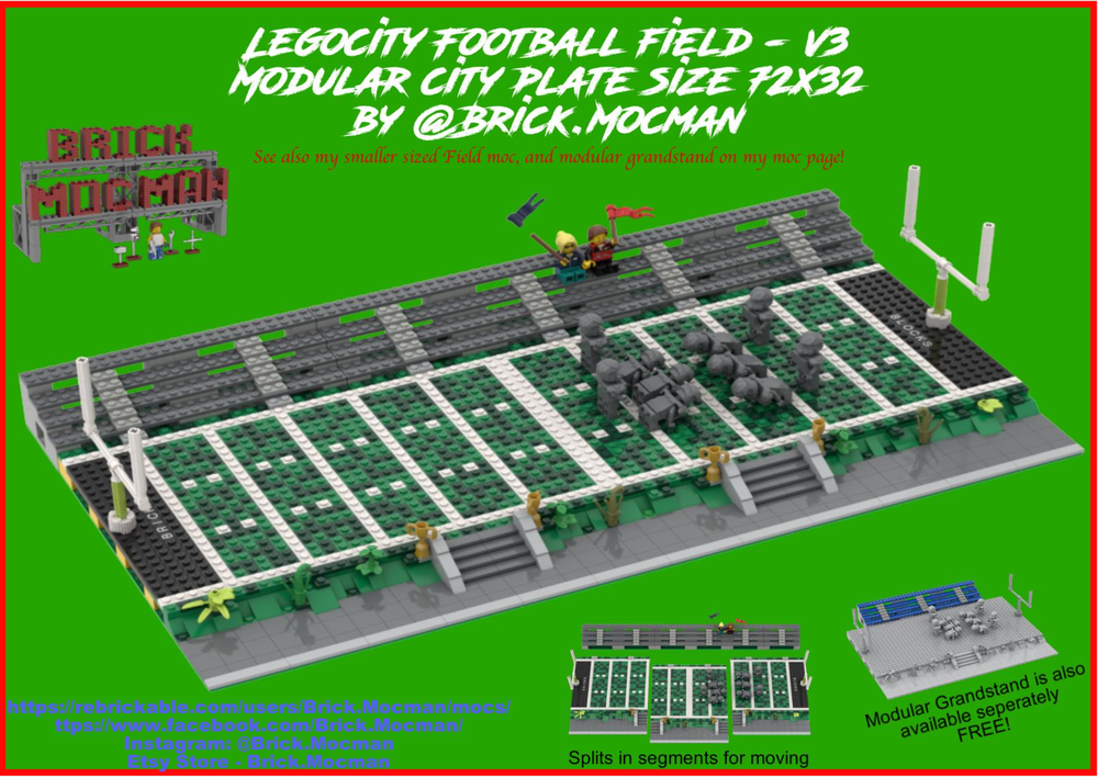 Lego City Football Field 72x32