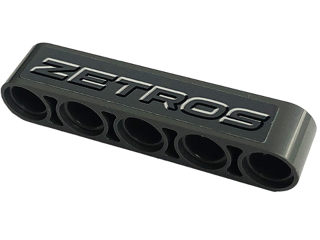 Lego Technic, Liftarm Thick 1 x 5 with 'ZETROS' Pattern (Sticker) - Set 42129