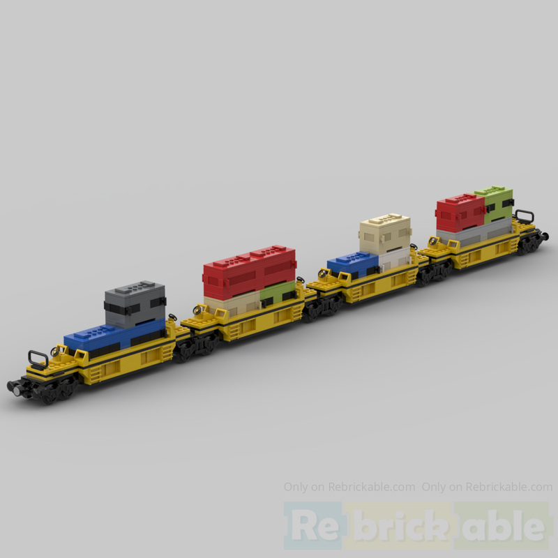 Lego TTX 4 unit yellow cargo train car
