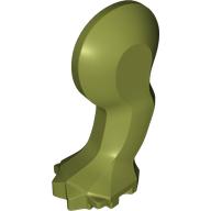 Lego Animal Body Part, Dinosaur, Triceratops / Ankylosaurus Leg, Left, Front, with Pin [PLAIN] / Olive Green