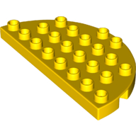 Lego Duplo Plate Round 4 x 8 Semi-Circle / Yellow