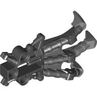 Lego Large Figure Foot, Claw, Piraka with Marbled Flat Silver Pattern