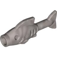 Lego Animal, Fish [Hollow Stud Mouth] / Pearl Light Gray