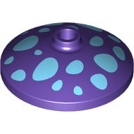 Lego Dish 3 x 3 Inverted with Bright Light Blue Spots print