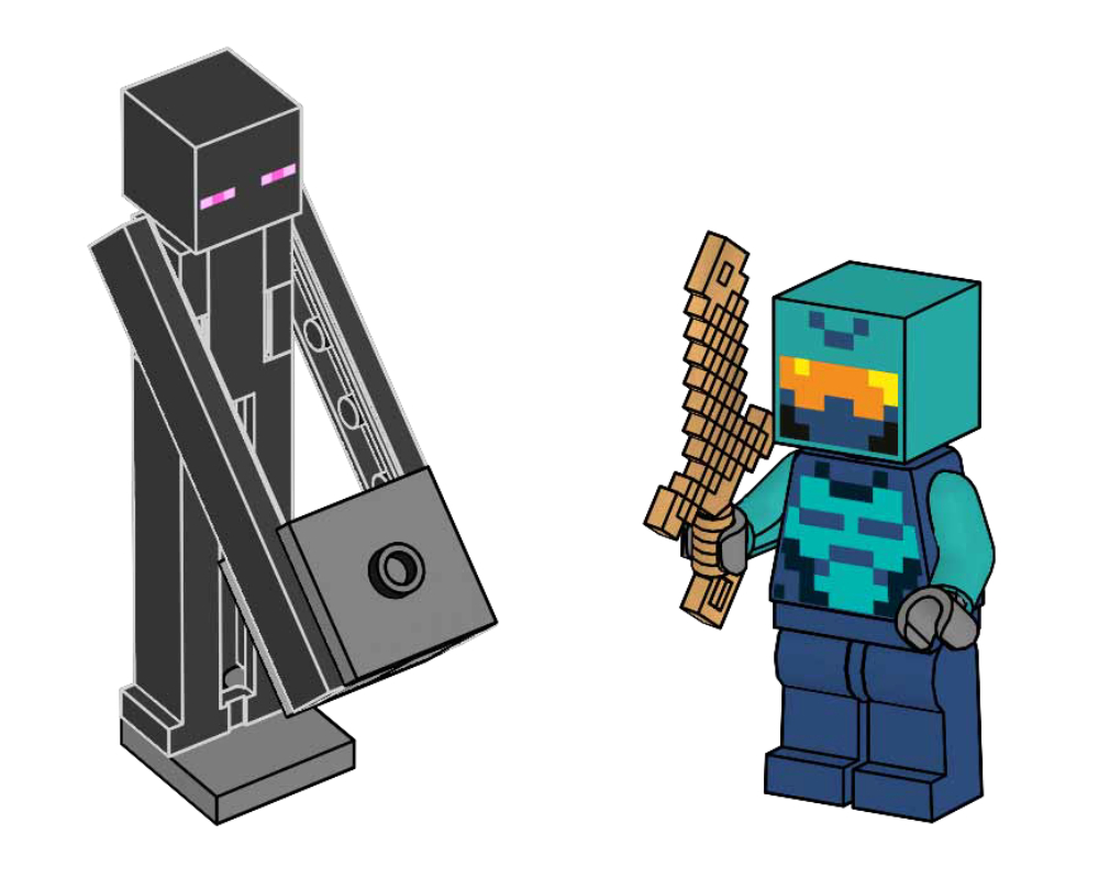 Lego Nether Adventurer and Enderman