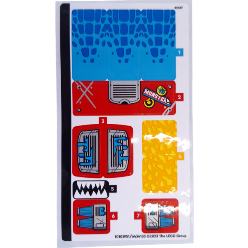 Lego Sticker Sheet for Set 71458-1