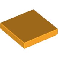 Lego Tile 2 x 2 with Groove / Bright Light Orange
