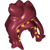 Lego Mask Squid with Yellow Print / Dark Red