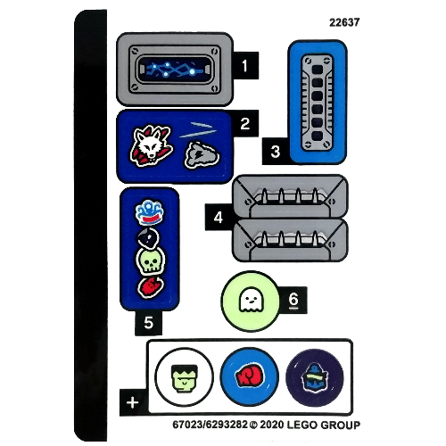 Lego Sticker Sheet for Set 70428-1 / [No Color/Any Color]