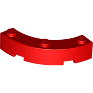 Lego Brick Round Corner 4 x 4 Macaroni Wide with 3 Studs / Red
