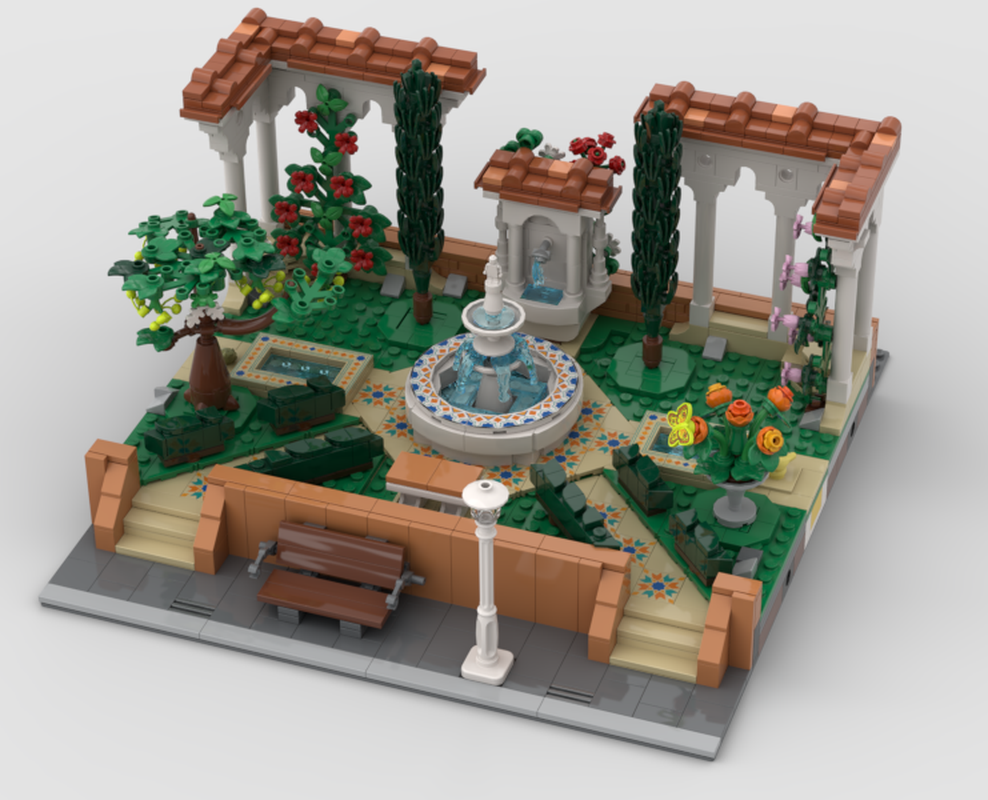 Lego Modular Fountain Garden (from 10359 Fountain Garden)