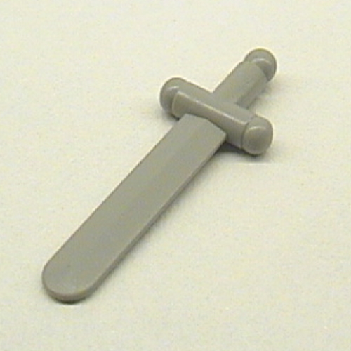 Lego Weapon Sword / Shortsword [Shiny Solid Smooth ABS] / Light Gray