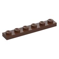 Lego Plate 1 x 6 / Brown
