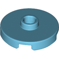 Lego Plate Special Round 2 x 2 with Center Stud (Jumper Plate) / Medium Azure