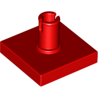 Lego Tile Special 2 x 2 with Top Pin / Red