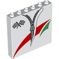 Lego Panel 1 x 6 x 5 with Zipper, OCTAN Logo Print