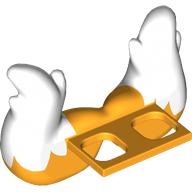 Lego Minifig Hipwear Tail Fox, Double, White Tip Pattern / Bright Light Orange