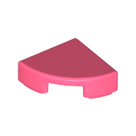 Lego Tile Round 1 x 1 Quarter / Coral