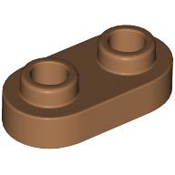 Lego Plate Special 1 x 2 Rounded with 2 Open Studs / Medium Nougat
