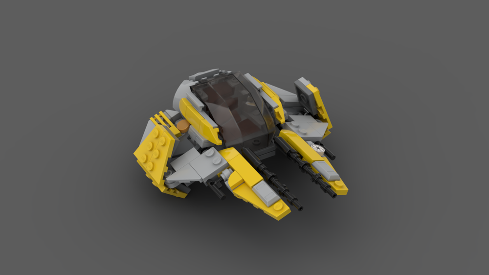 Lego ETA-2 Interceptor: Anakin's (yellow) and Obiwan's (dark red and dark blue)