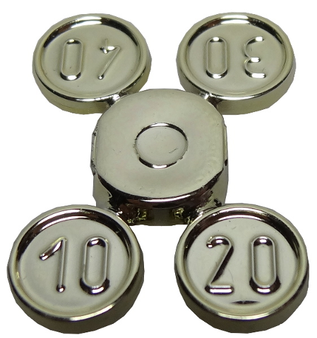 Lego Minifigure, Utensil Coins on Sprue (10, 20, 30, 40) Type 1