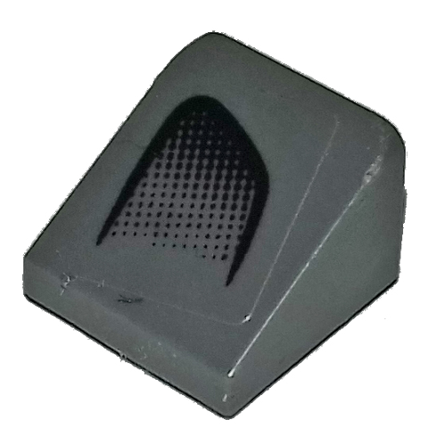 Lego Slope 30 1 x 1 x 2/3 with Black Air Intake on Dark Bluish Gray Background Pattern Model Left Side (Sticker) - Set 75877