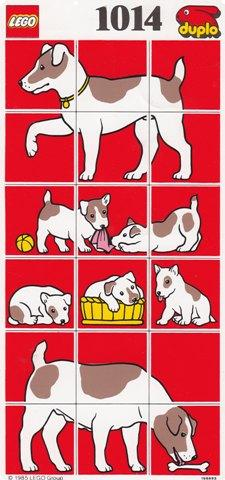 Lego Mosaic Picture Puzzle Key Card, Set 1014-2 - Dog