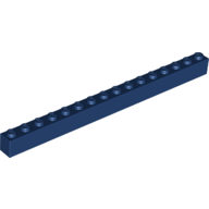 Lego Brick 1 x 16 / Dark Blue
