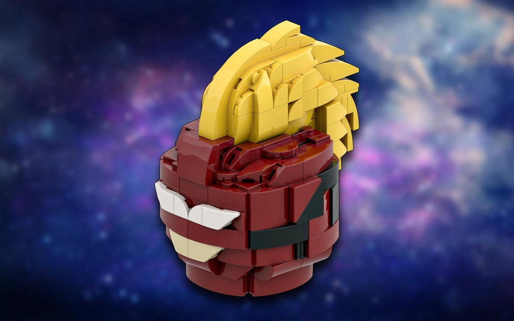 Lego Up-Scaled LEGO Minifigure Head - Captain Marvel