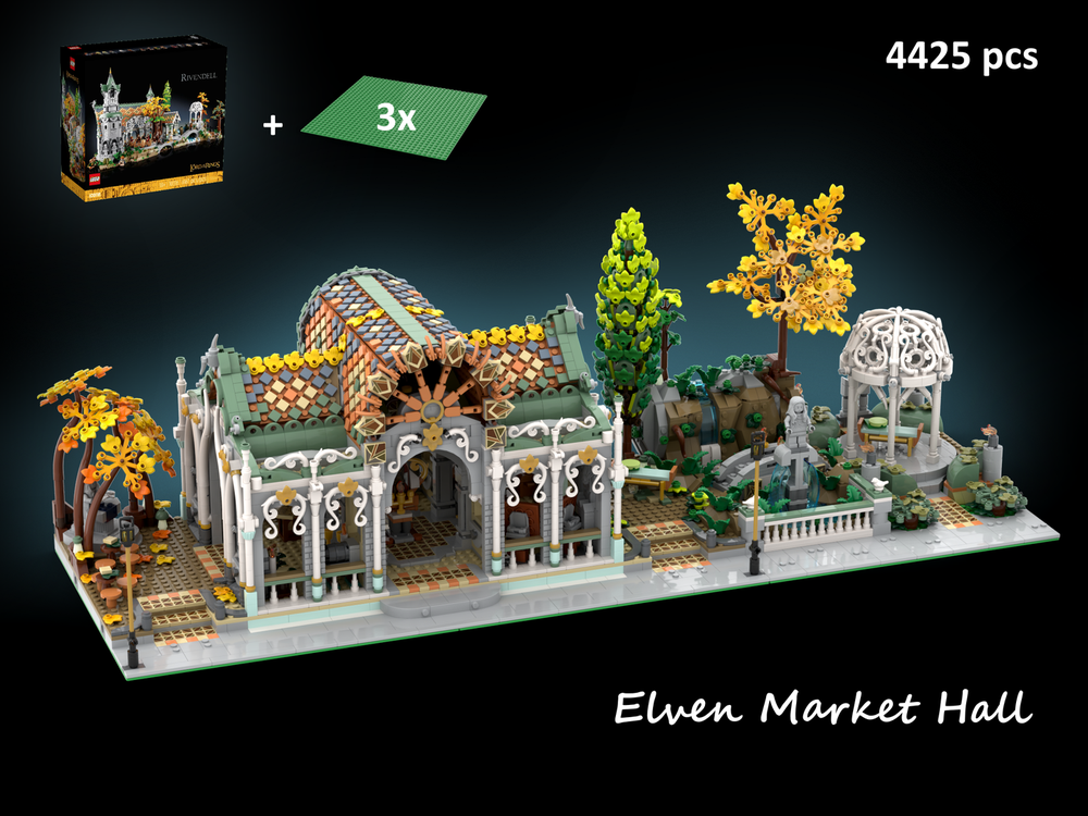 Lego Elven Market Hall - 10316 Rivendell Modification