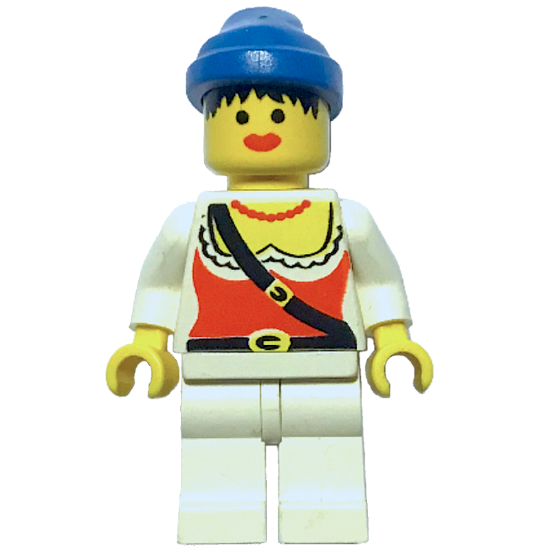 Lego Pirate - Female, White Legs, Blue Bandana, 3626b
