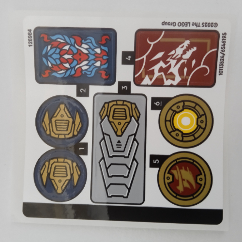 Lego Sticker Sheet for Set 71843-1