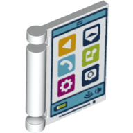 Lego Book Cover with Tablet Apps Print / White