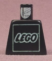 Lego Torso White LEGO Logo Pattern on Front (From KC014) / Black