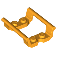 Lego Vehicle Track, Roller Coaster Straight 4L / Bright Light Orange