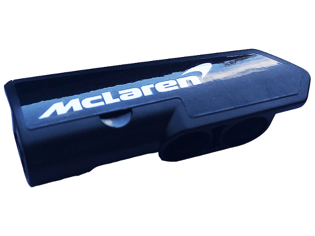 Lego Technic, Panel Fairing #22 Very Small Smooth, Side A with Silver Logo 'McLaren' Pattern (Sticker) - Set 42123