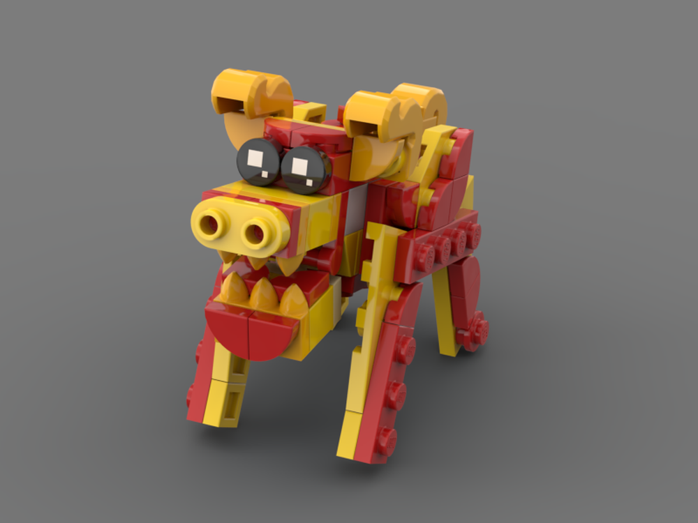 Lego lion dance pig