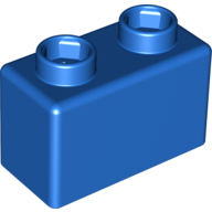 Lego Quatro Brick 1 x 2 / Blue