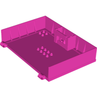 Lego Plate Special Book 11 x 16 with 2 x 4 Container, 2 x 4 Studs on Edge, Hole / Dark Pink