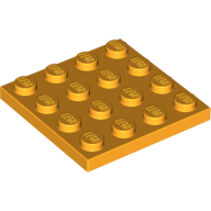 Lego Plate 4 x 4 / Bright Light Orange