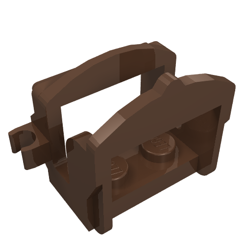 Lego Animal / Creature Accessory, Saddle [Two Clips] / Brown