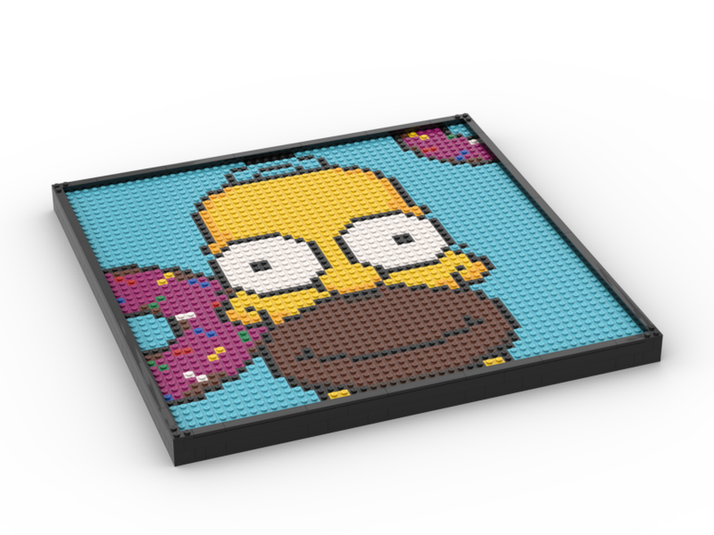 Lego Homer Simpson Art