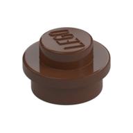 Lego Plate Round 1 x 1 with Solid Stud / Brown