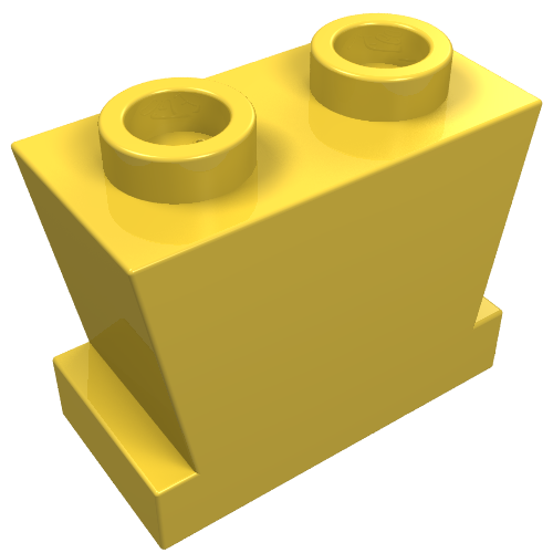 Lego Brick 1 x 2 Tapered (Legs Old) / Yellow